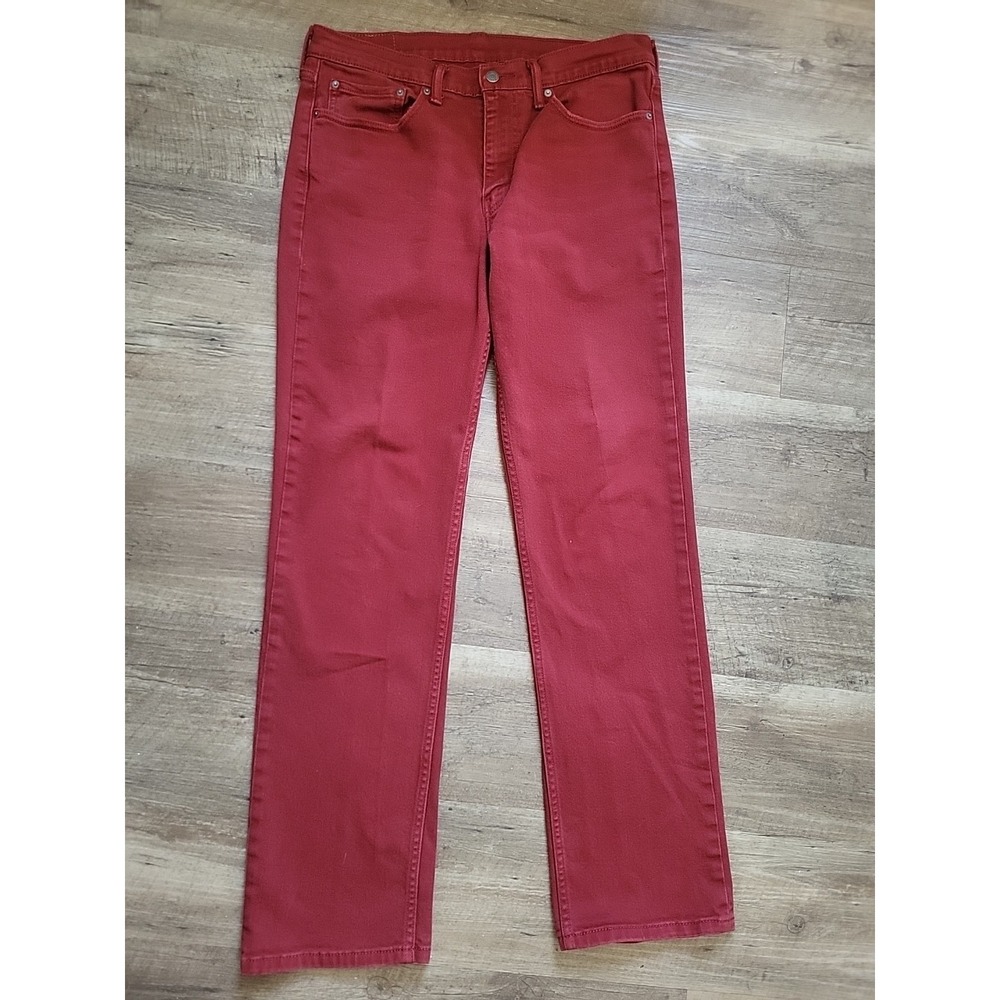 LEVIS 514 MEN'S RED JEANS, 35 x 34 PC9 00514-0798 - Picture 3 of 9